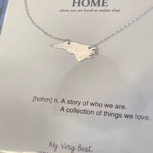 North Carolina Home Silver Necklace